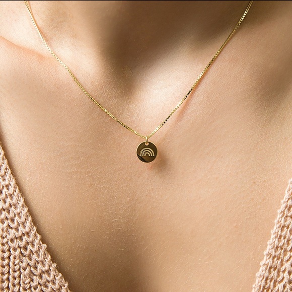 2/$20 ✨🌈 Rainbow Charm Gold Plated Dainty Necklace - Picture 2 of 7